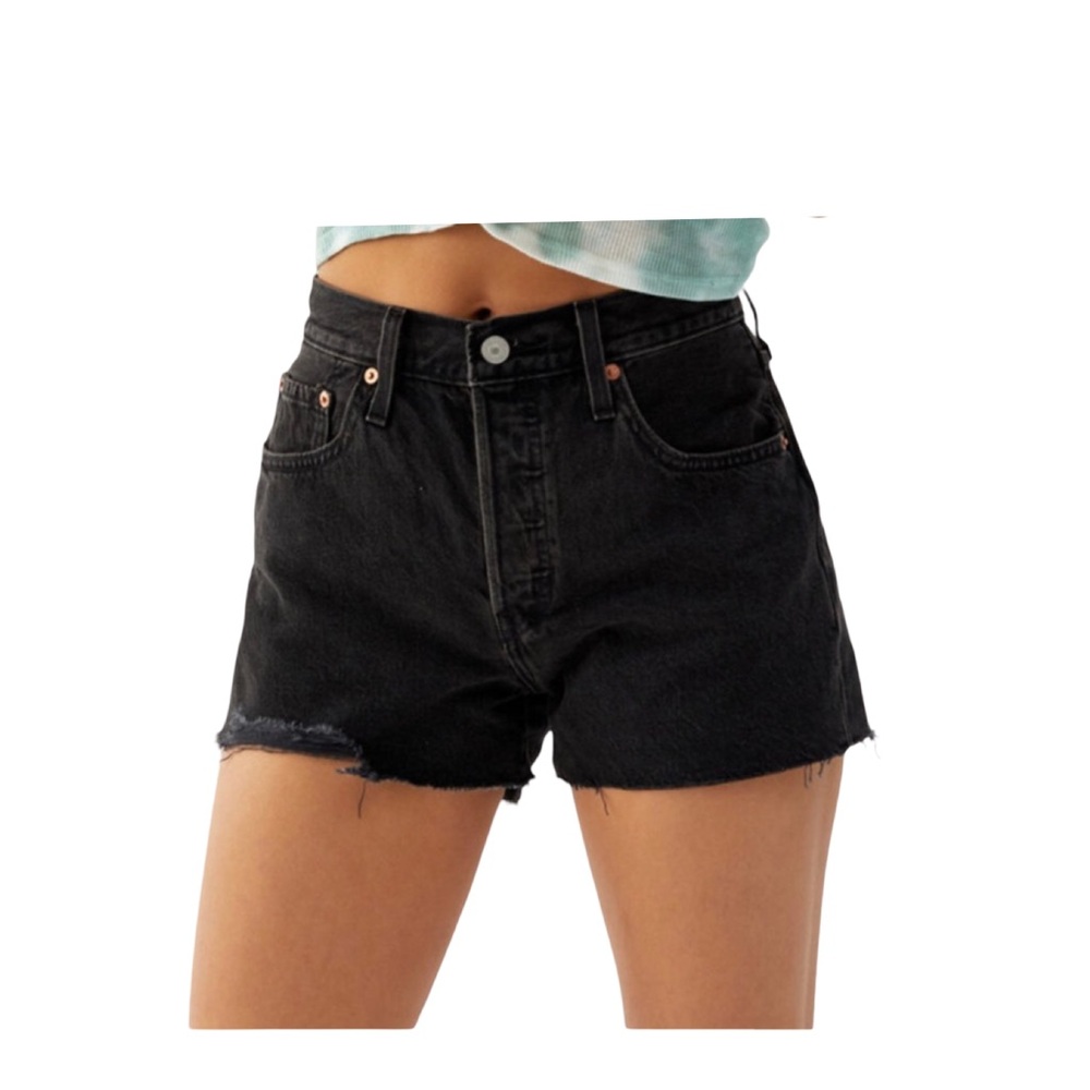 Levi’s Classic Black 501 Button Fly Denim Women's Shorts